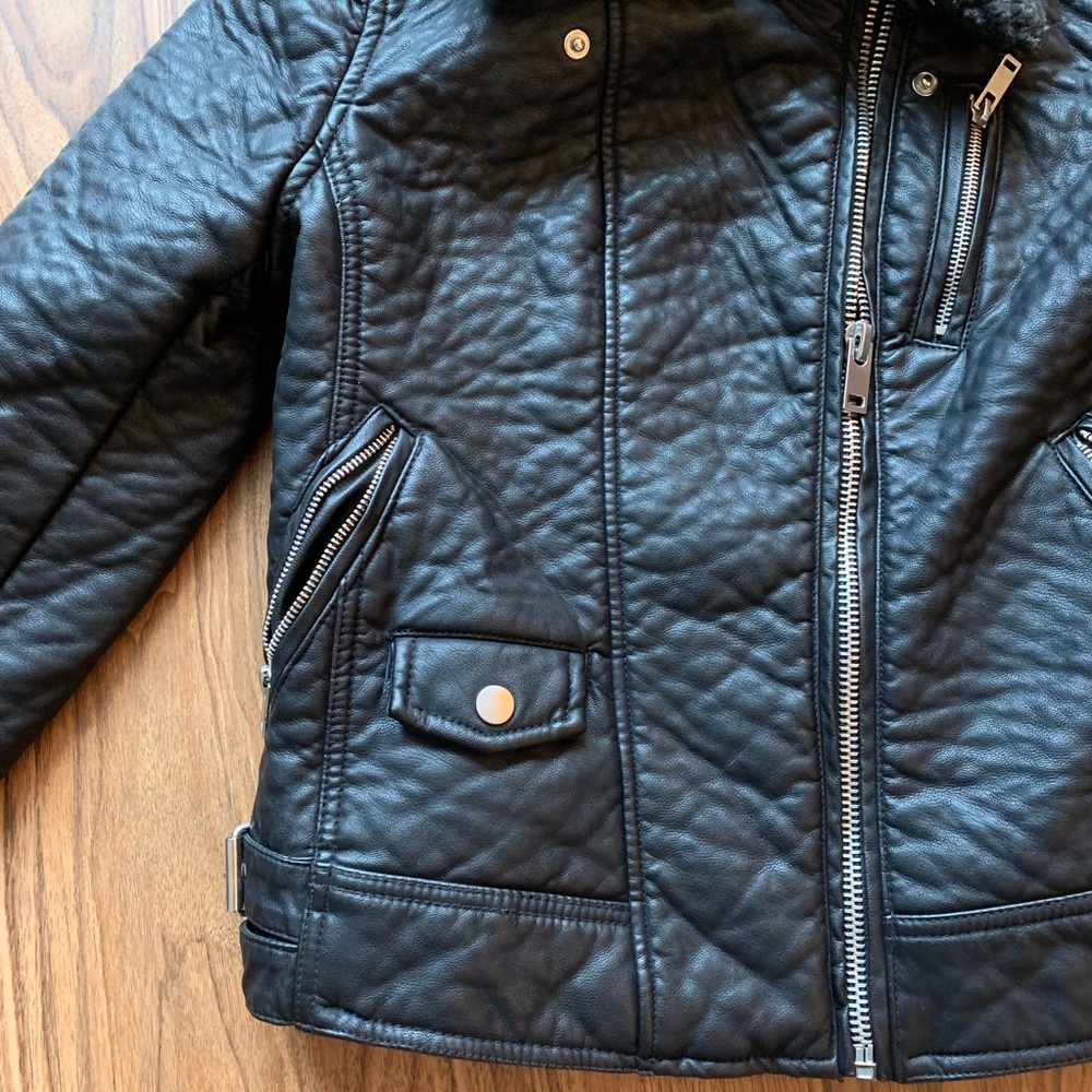 Black Rivet black motorcycle jacket - Picture 4 of 7
